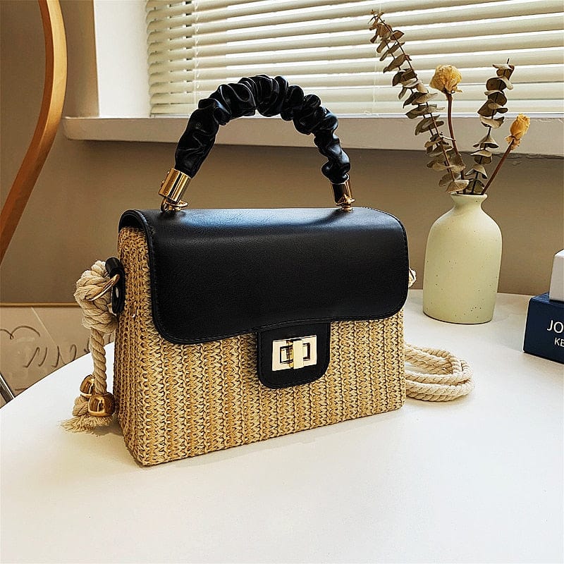 Gold straw online bag