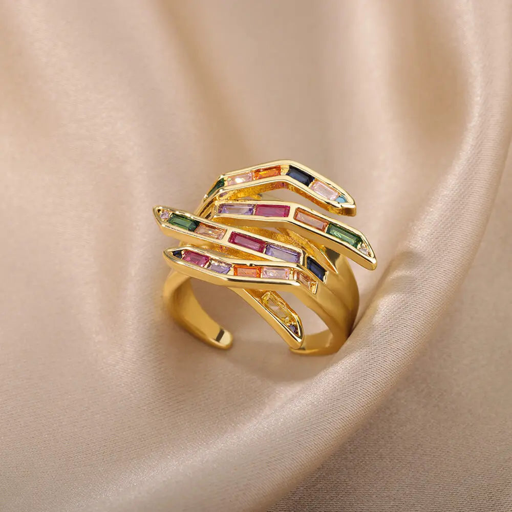 Coloful Zircon Ring