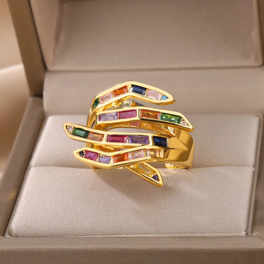 Coloful Zircon Ring