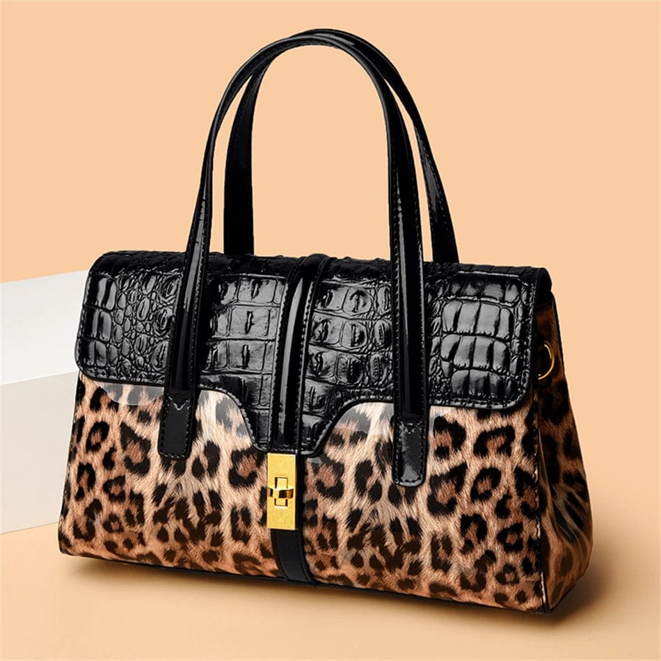 ZEDASTYLE Bag Black Leopard Print 2 Leopard Pattern Handbag