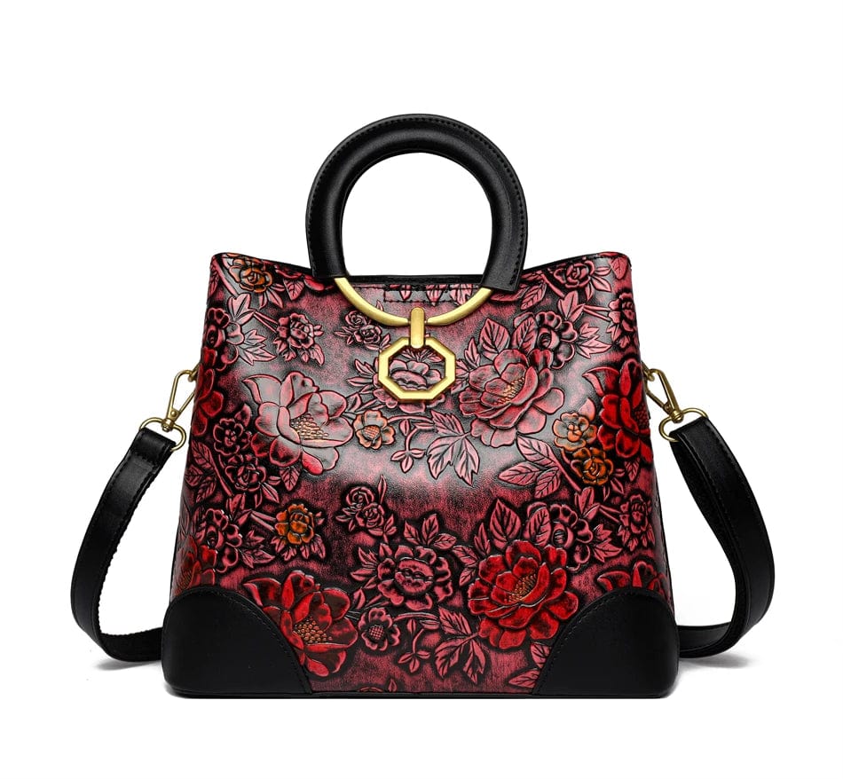 ZEDASTYLE Bag Pink Flower Print Shoulder Bag