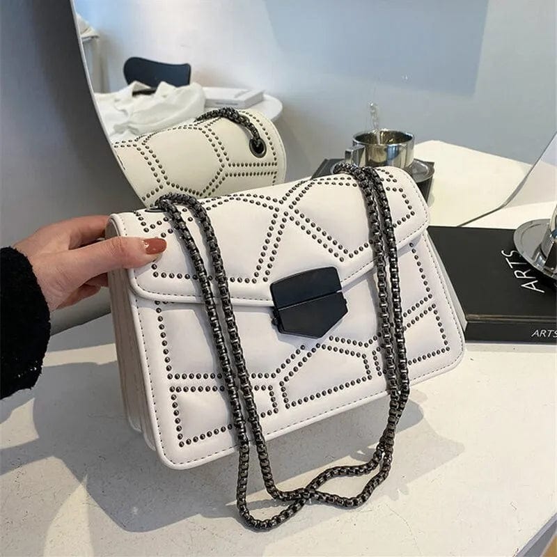 ZEDASTYLE Bag White Flap Crossbody Bag