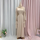 ZEDASTYLE Dress Beige/Hijab / S Long Satin Dress