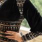 ZEDASTYLE Dress Vintage Black Velvet Dress