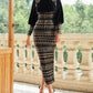 ZEDASTYLE Dress Vintage Black Velvet Dress