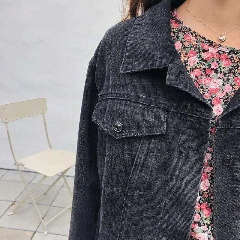 ZEDASTYLE Jacket Embroidered Denim Jacket