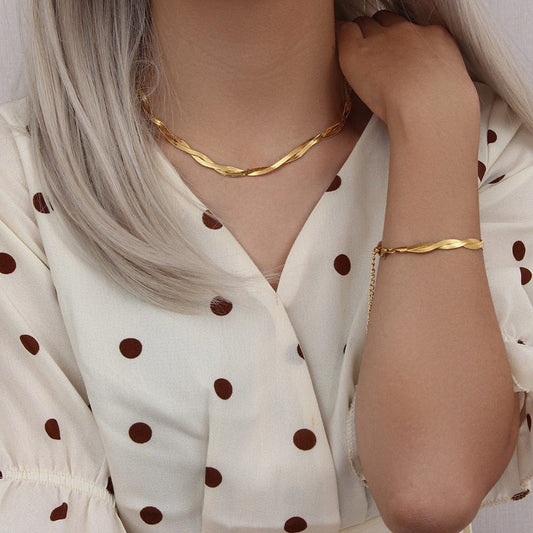 ZEDASTYLE Necklaces Chain Necklace Bracelets Set