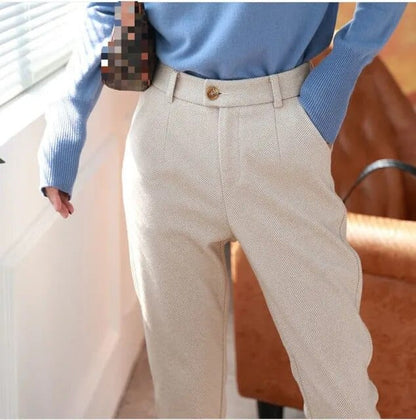 ZEDASTYLE Pants Apricot white / S Pencil Pants