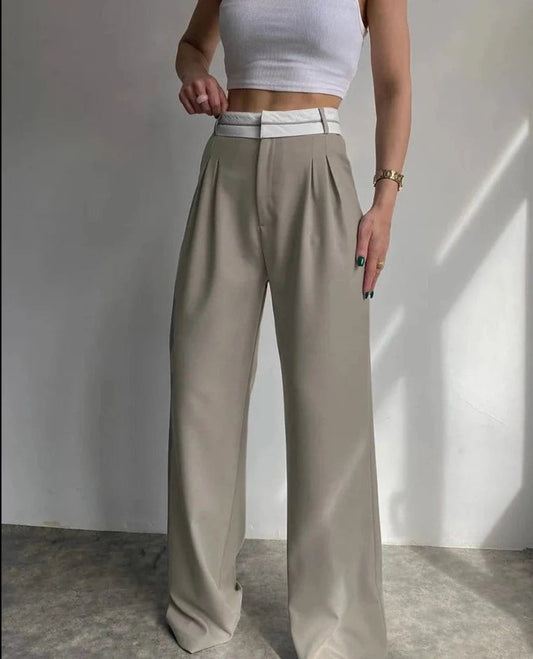 ZEDASTYLE Pants Gray / S Elegant Loose Pants