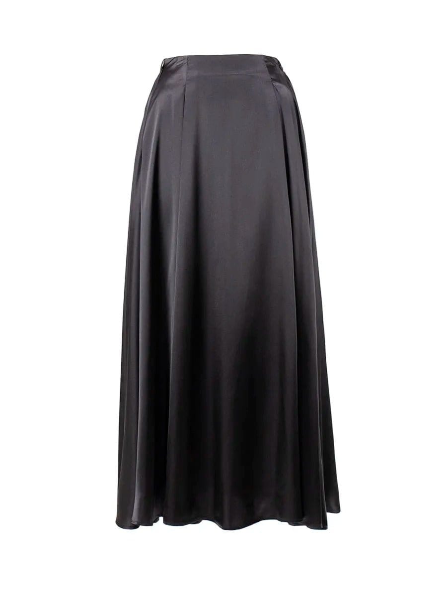 ZEDASTYLE Skirt Black / S Satin Maxi Skirt