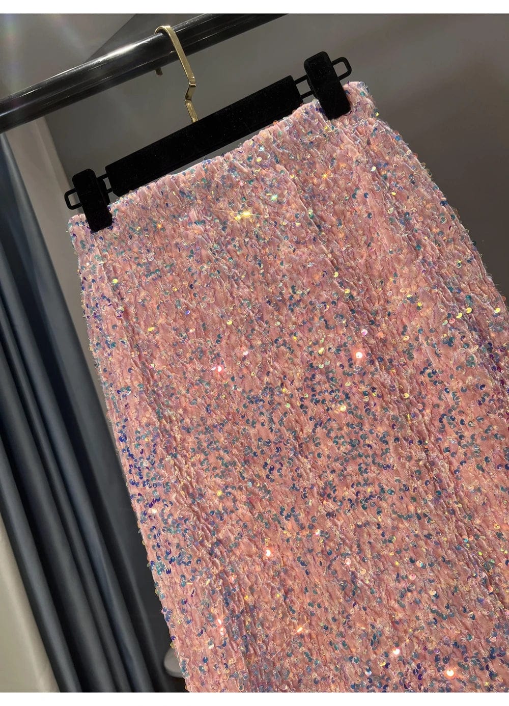 ZEDASTYLE Skirt Slim Sequin Skirt