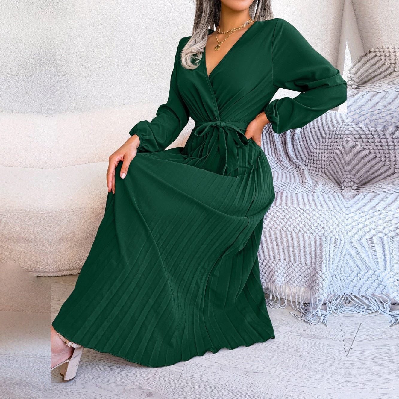 ZEDASTYLE Dress Green / S Spring Dress