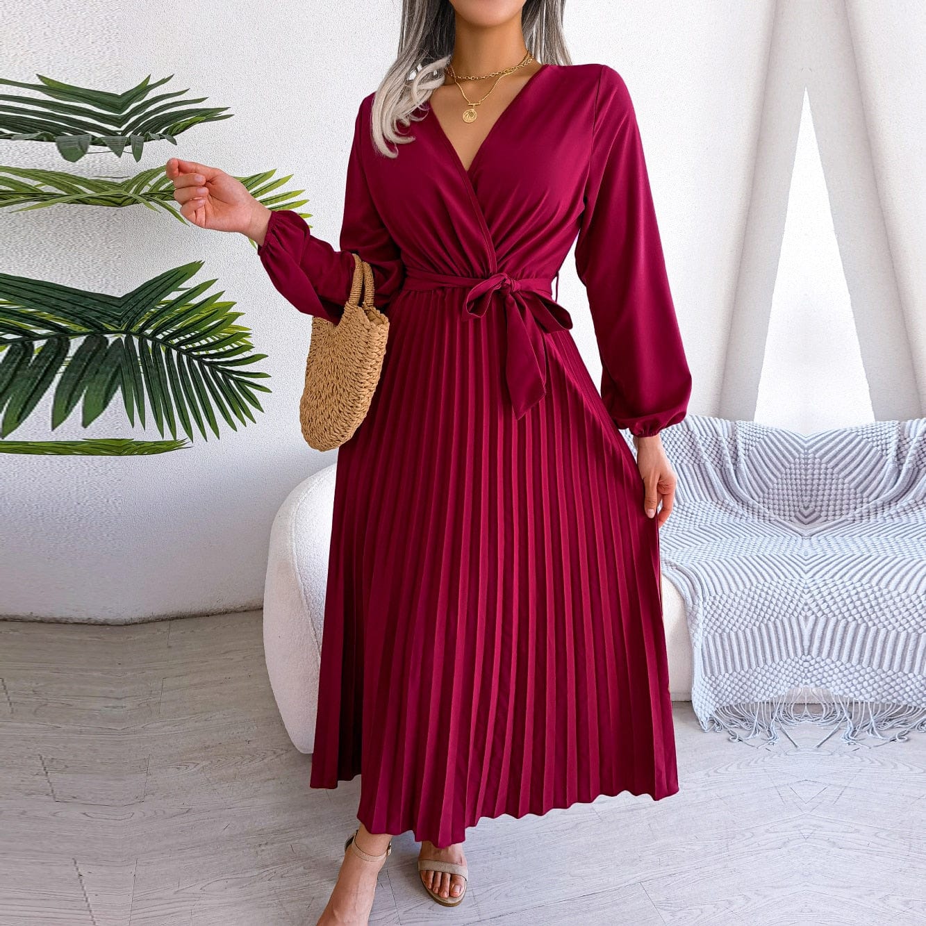 ZEDASTYLE Dress Red / S Spring Dress