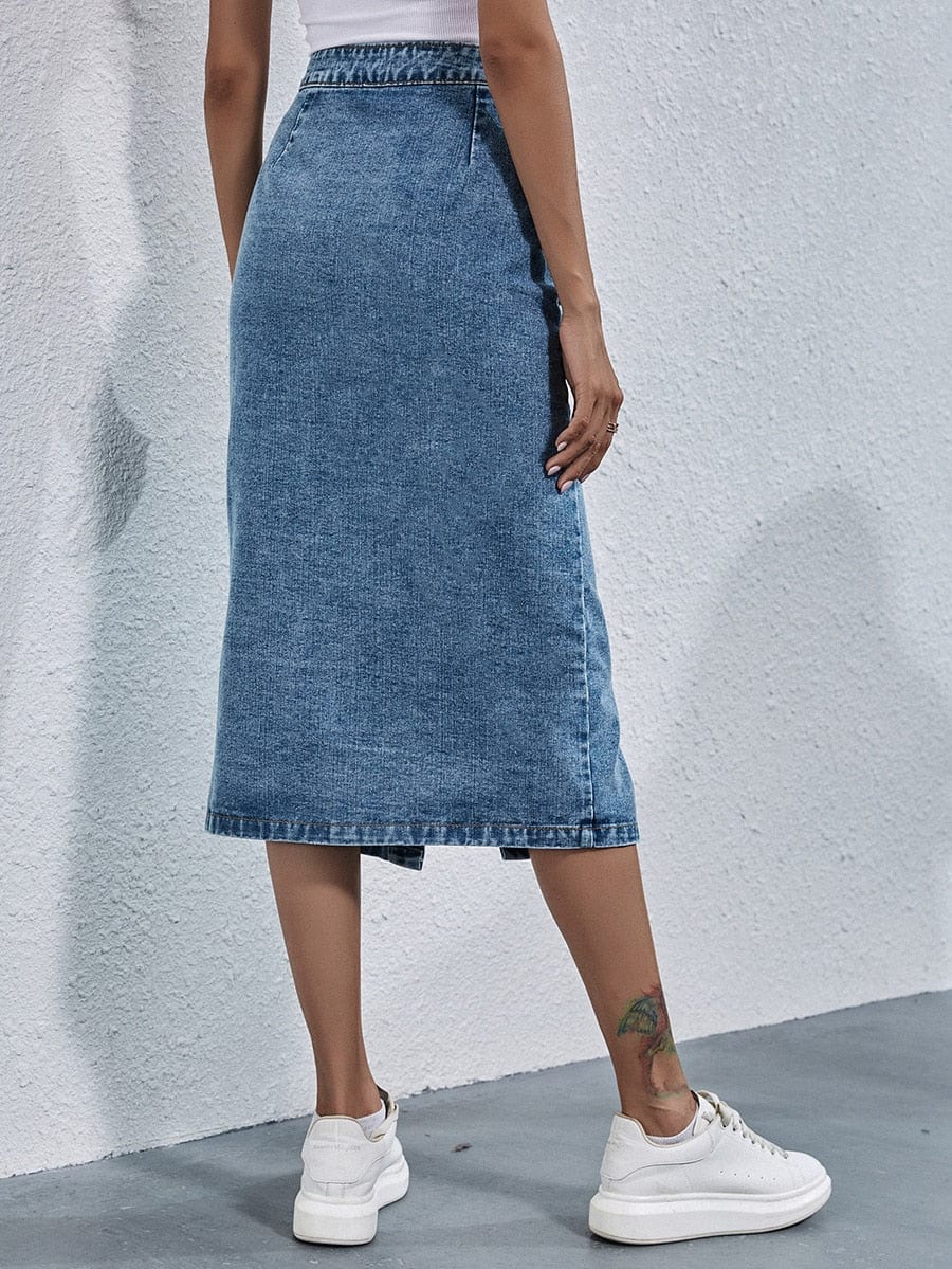 ZEDASTYLE Skirt Denim Skirt